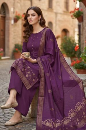 Premium Jacquard 3-Piece Suit