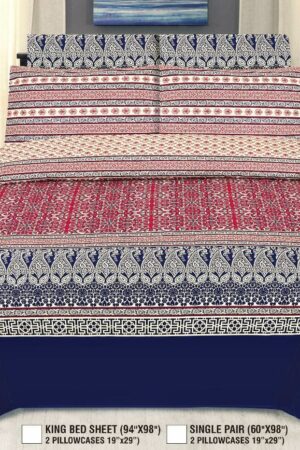 Pure Cotton King Size Bedsheet Set