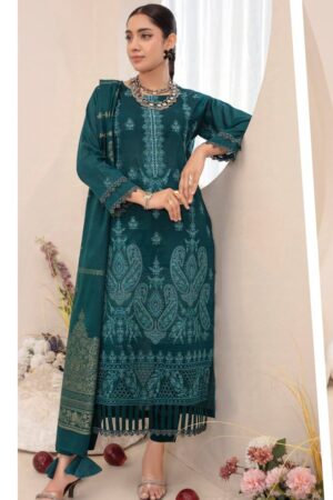 Wania Gold 3-Piece Lawn Suit