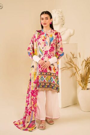 Zimah by Guljee Lawn 3-Piece Printed