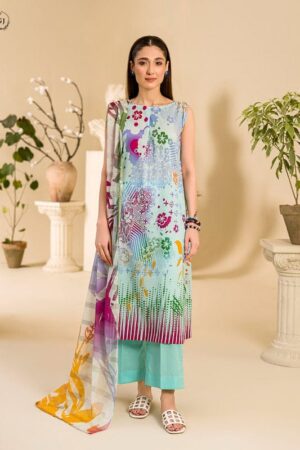Zimah by Guljee Lawn 3-Piece Printed