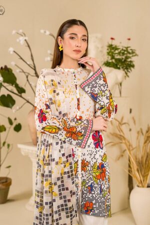 Zimah by Guljee Lawn 3-Piece Printed