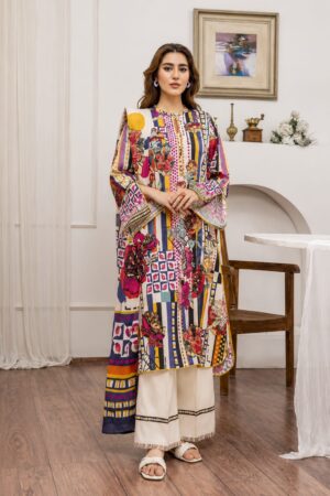 Popinn by Guljee Lawn 3-Piece Printed