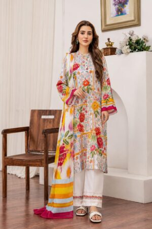 Popinn by Guljee Lawn 3-Piece Printed